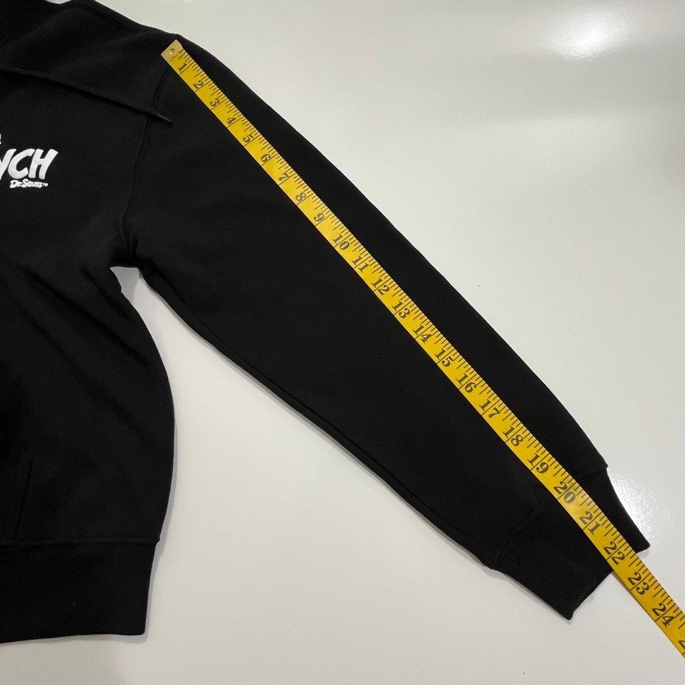 The Grinch Zip Hoodie Womens M Black Pink Graphic 2023 Christmas Dr Seuss Fleece - Picture 6 of 11